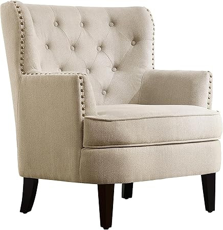 Rosevera Atlas Mid-Century Modern Lounge Arm Cozy Upholstered Tufted Accent Chair with Soft Cushi... | Amazon (US)