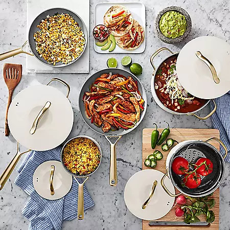 Member's Mark 11-Piece Modern Ceramic Cookware Set (Assorted Colors) - Sam's Club | Sam's Club