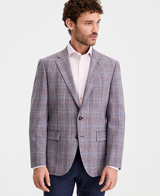 Men's Purple Plaid Modern-Fit Blazer | Macy's