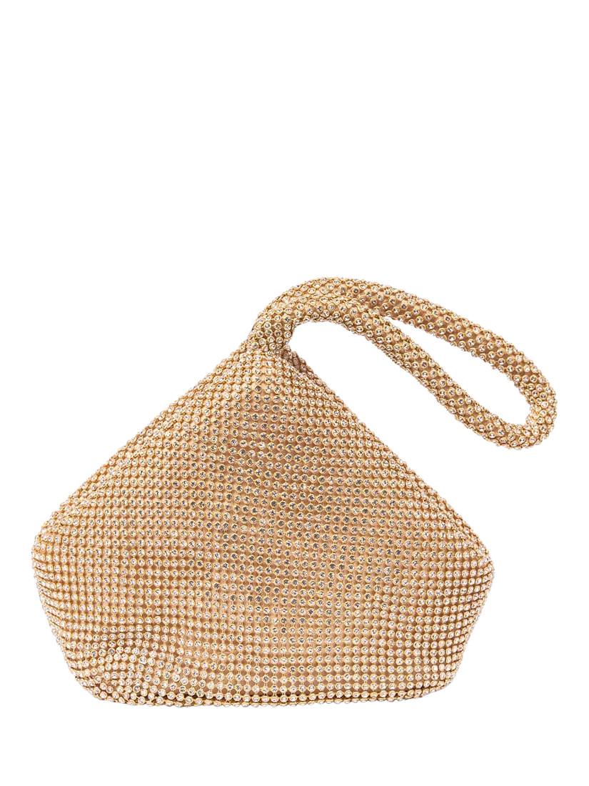 Paradox London Dua Soft Pouch Clutch Bag, Gold | John Lewis (UK)