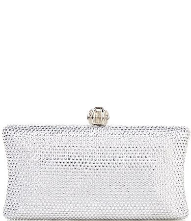 Antonio Melani Encrusted Rhinestone Minaudiere Clutch - Silver | Dillard's