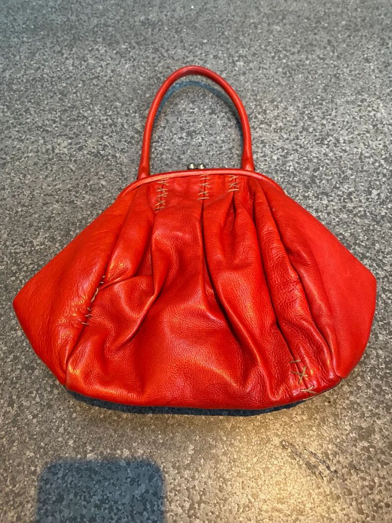 Miu Miu Cherry Red Leather Clutch Purse Bag - Etsy Canada | Etsy (CAD)