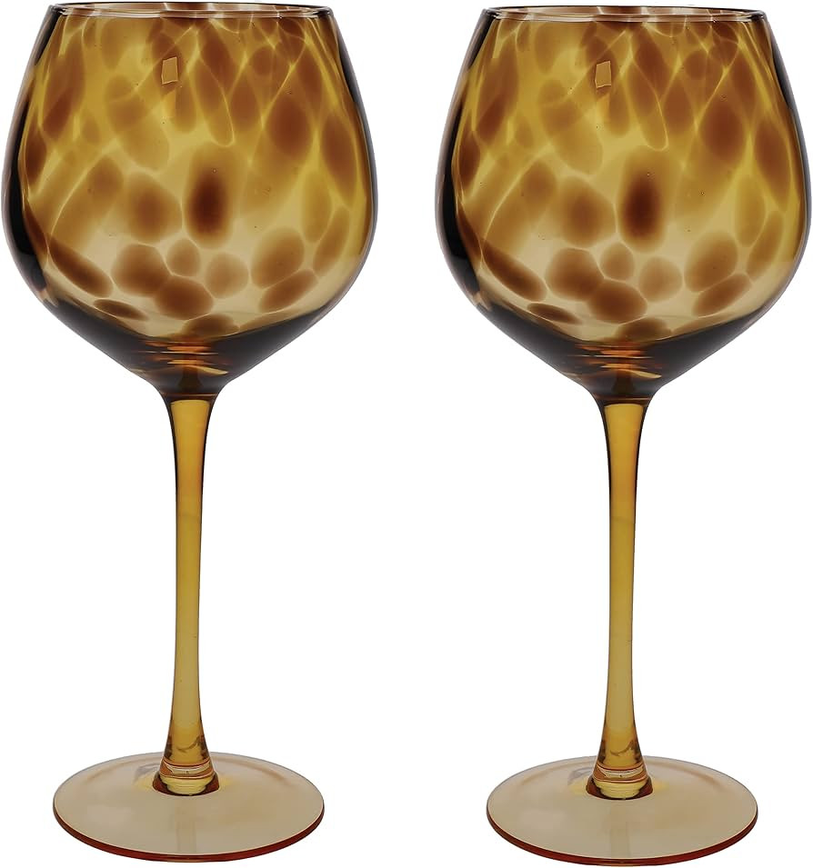 Patterned Gin Glasses, Set of 2 with Tortoiseshell Finish in Gift Box, 550ml | Amazon (US)