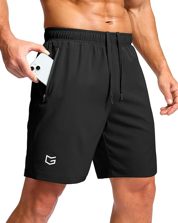G Gradual Men's Athletic Running Shorts with Zipper Pockets Quick Dry 7"/ 5"/ 9" Workout Gym Shor... | Amazon (US)