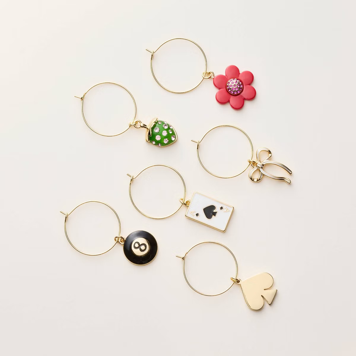 Mixed Novelty Wine Charms - kate spade new york x Target Gold | Target
