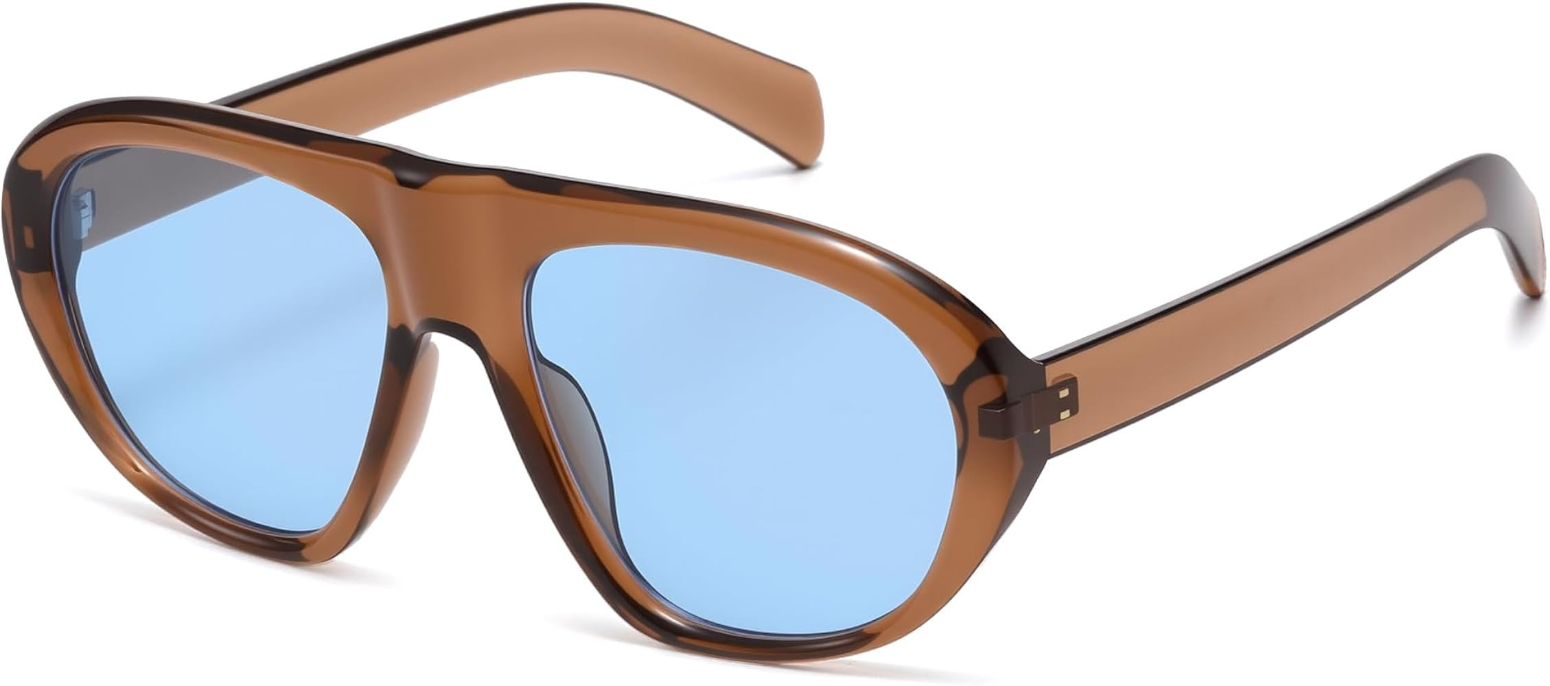 VANLINKER Trendy Aviator Sunglasses for Women Men 2026 Retro Chic Oversized Flat Top UV400 Sun Gl... | Amazon (US)