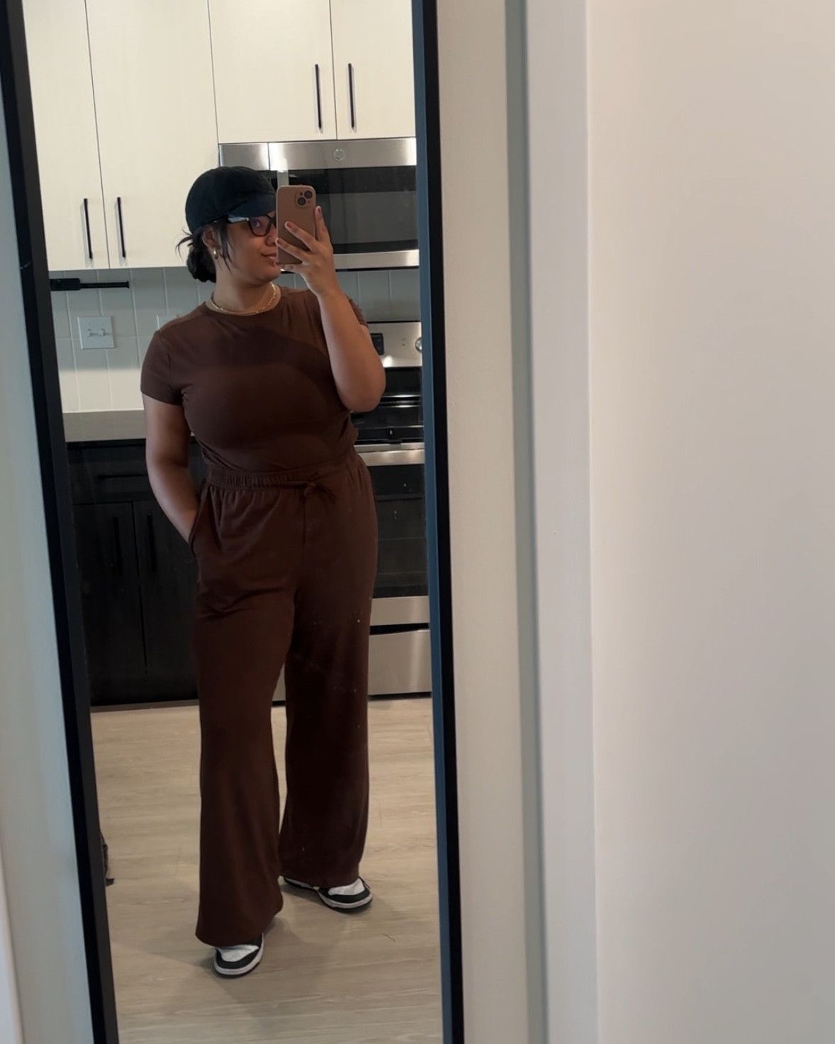 love this matching set! it’s on sale & comes in two different lengths! feels like pjs but I added jewelry, a hat, and sneakers to elevate it more. 

#LTKFindsUnder50 #LTKSaleAlert #LTKStyleTip