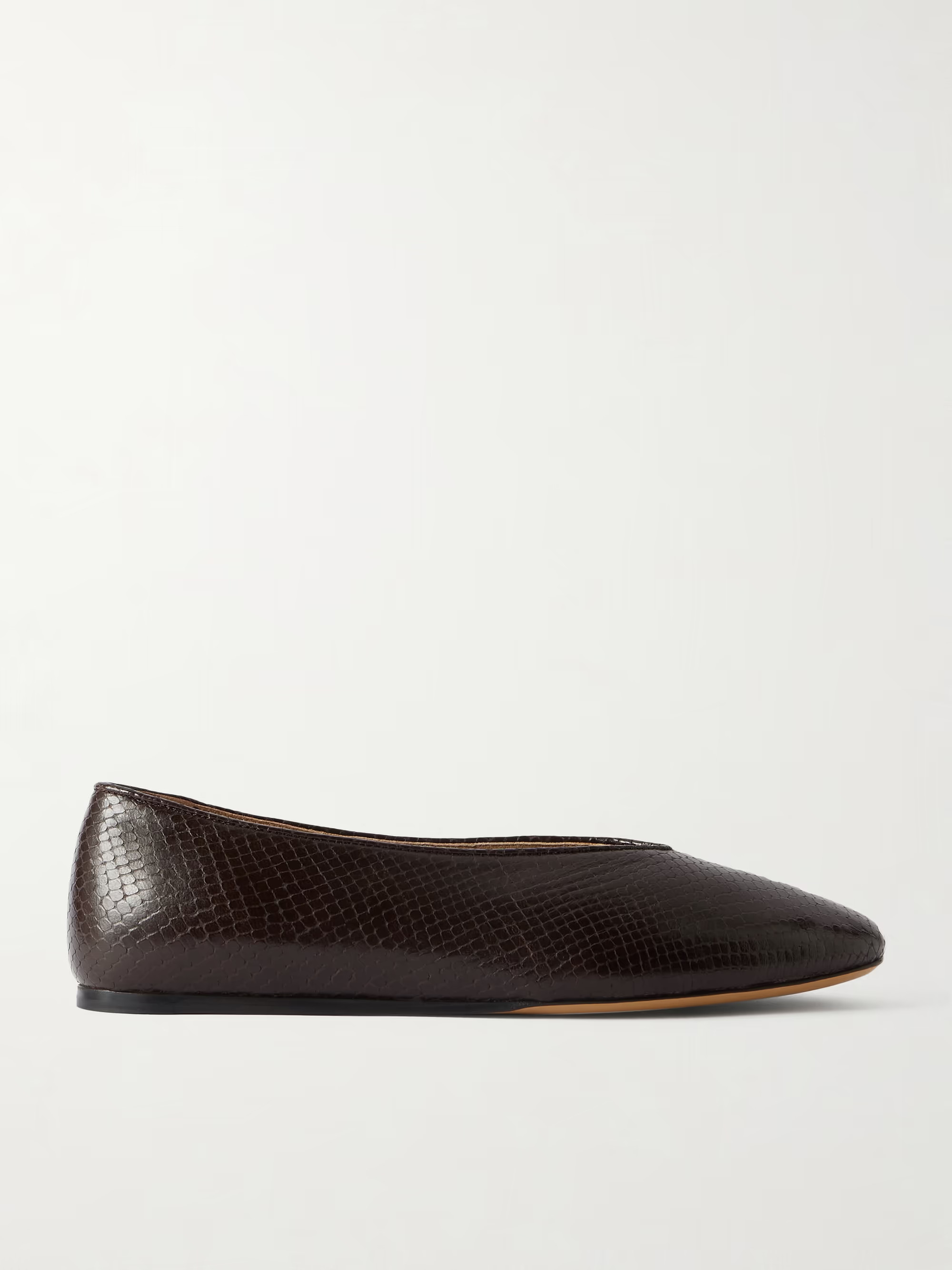 Regency snake-effect leather ballet flats | NET-A-PORTER (US)