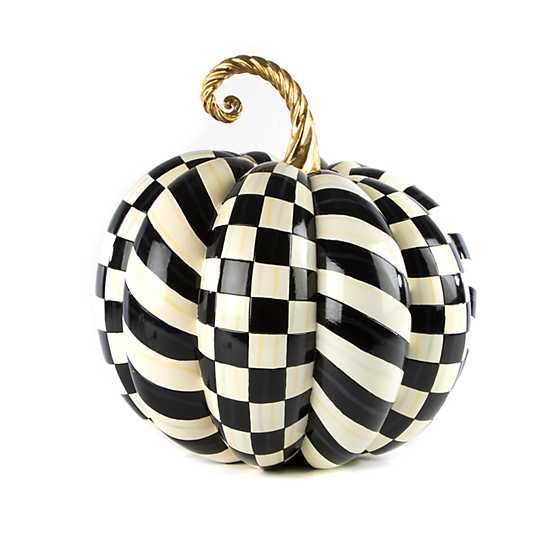 Courtly Check Gold Medal Pumpkin | MacKenzie-Childs
