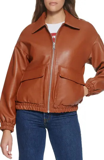 Levi's® Levis® Women's Faux Leather Dad Bomber Jacket | Nordstromrack | Nordstrom Rack