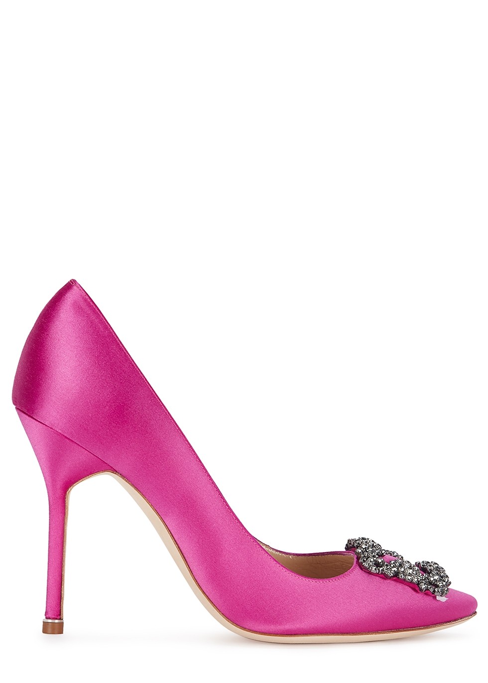 Hangisi 105 fuchsia silk satin pumps | Harvey Nichols (Global)