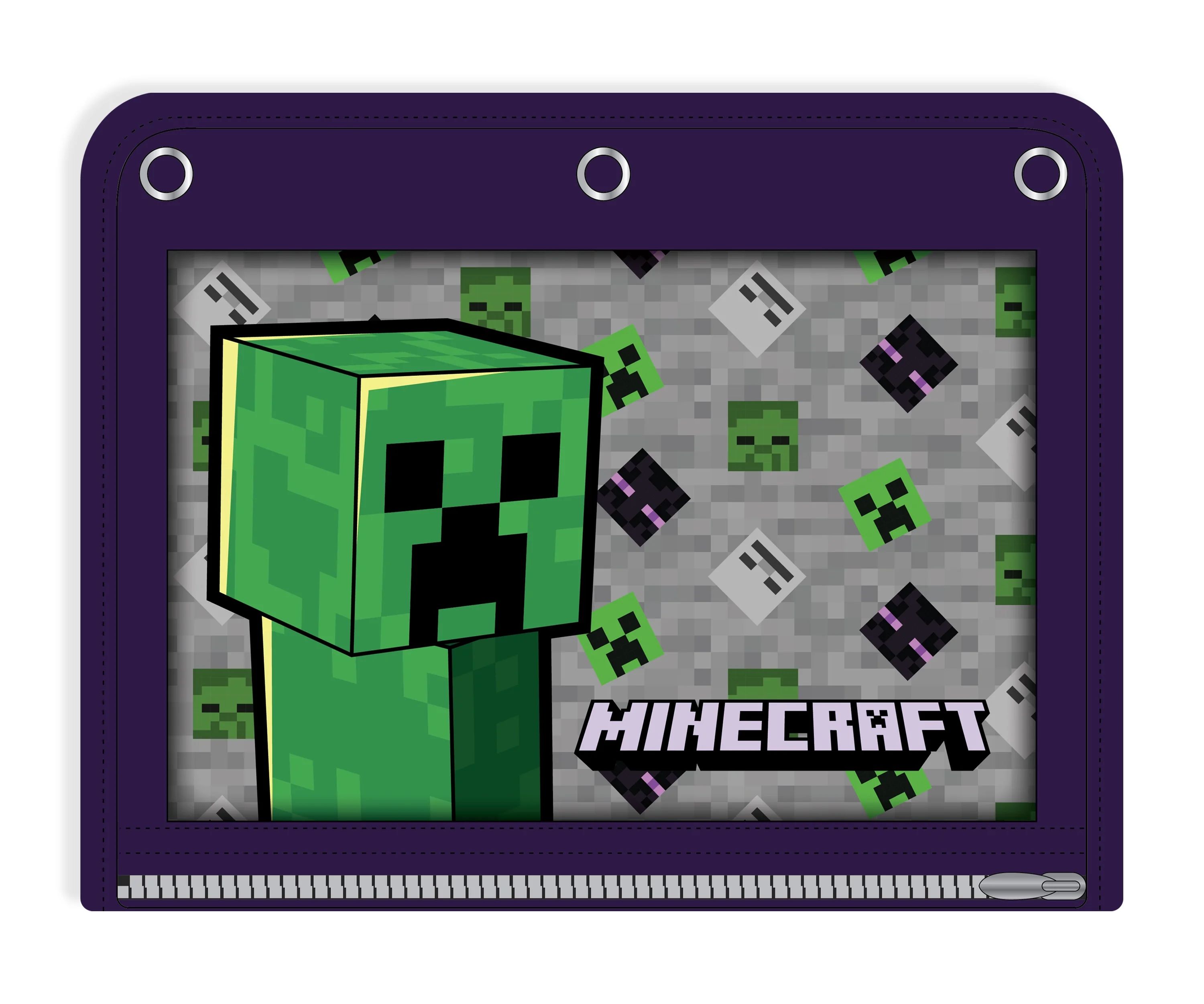 Minecraft Binder Pencil Pouch, Multi-Color, Unisex, 10.5inW x 8.25inH, New, Elementary School | Walmart (US)