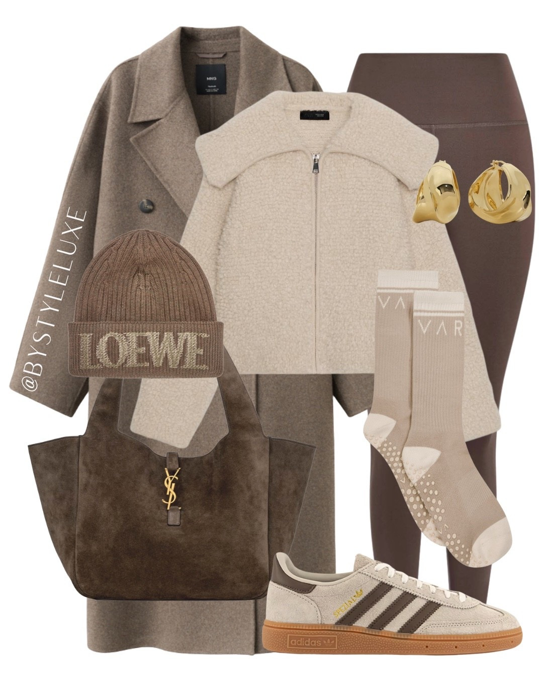 WEEKEND LOOK - A staple weekend outfit in winter, oversized coat, jumper and leggings look. 

#trainers #coat #winteroutfit 

#LTKeurope #LTKshoes #LTKwinter
