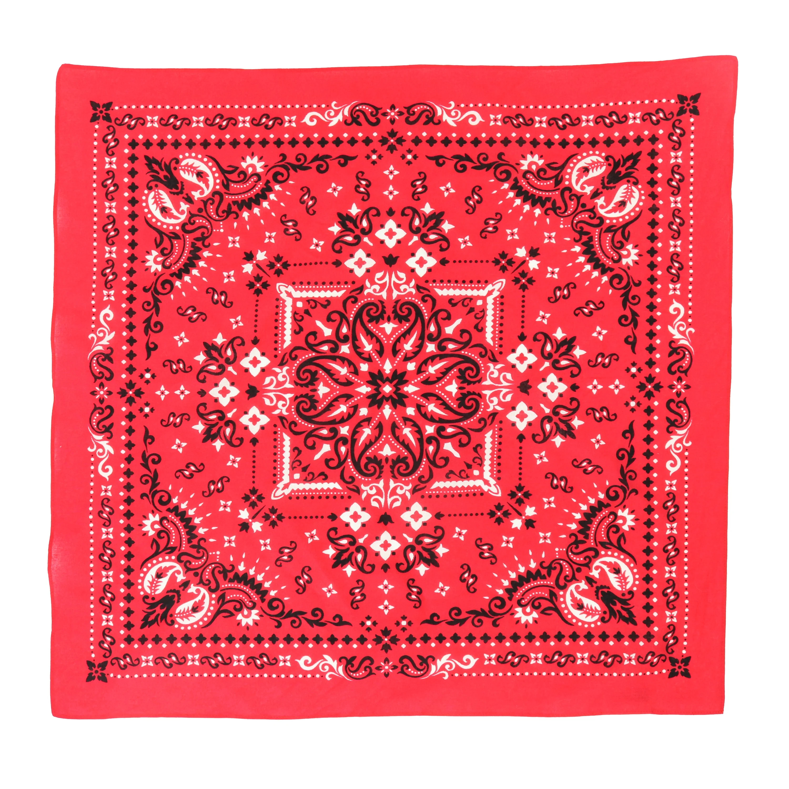 Hello Hobby Fashion Cotton Unisex Bandana, Red Paisley | Walmart (US)