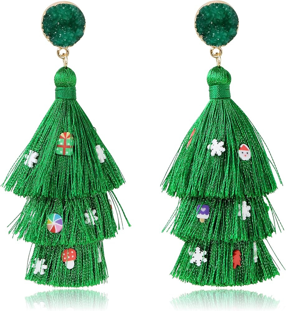 Me&Hz Colorful Layered Tassel Earrings Bohemian Statement Tiered Tassel Big Dangle Drop Earrings ... | Amazon (US)
