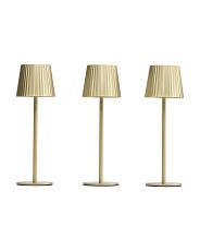 3pk Outdoor Weather Safe Fluted Table Lamps Set | TJ Maxx