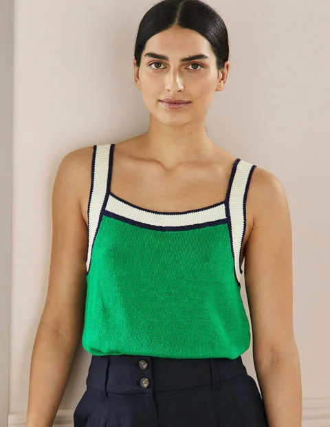 Square Neck Linen Tank | Boden (US)