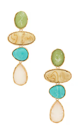 x REVOLVE Claire Drop Stud in Multi | Revolve Clothing (Global)