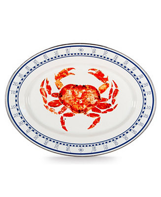 Crab House Enamelware Collection 16" x 12" Oval Platter | Macy's
