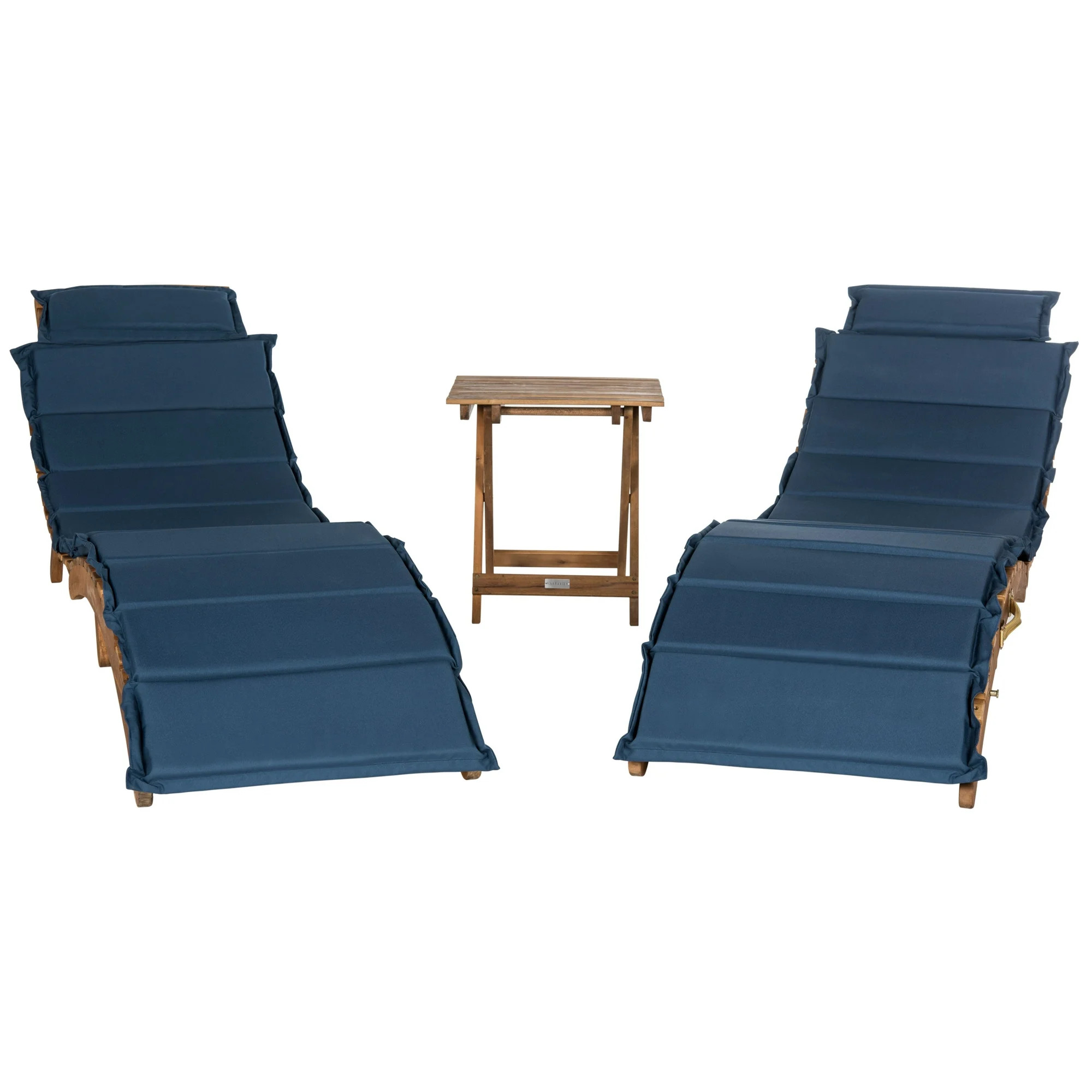 Safavieh Pacifica Outdoor Modern 3 Piece Lounge Set with Cushion | Walmart (US)