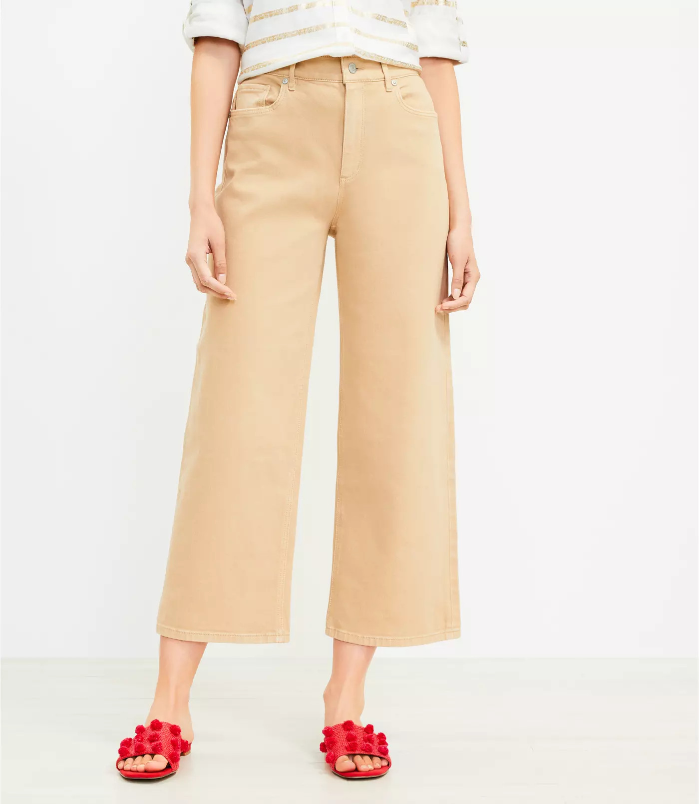 High Rise Wide Leg Crop Jeans | LOFT