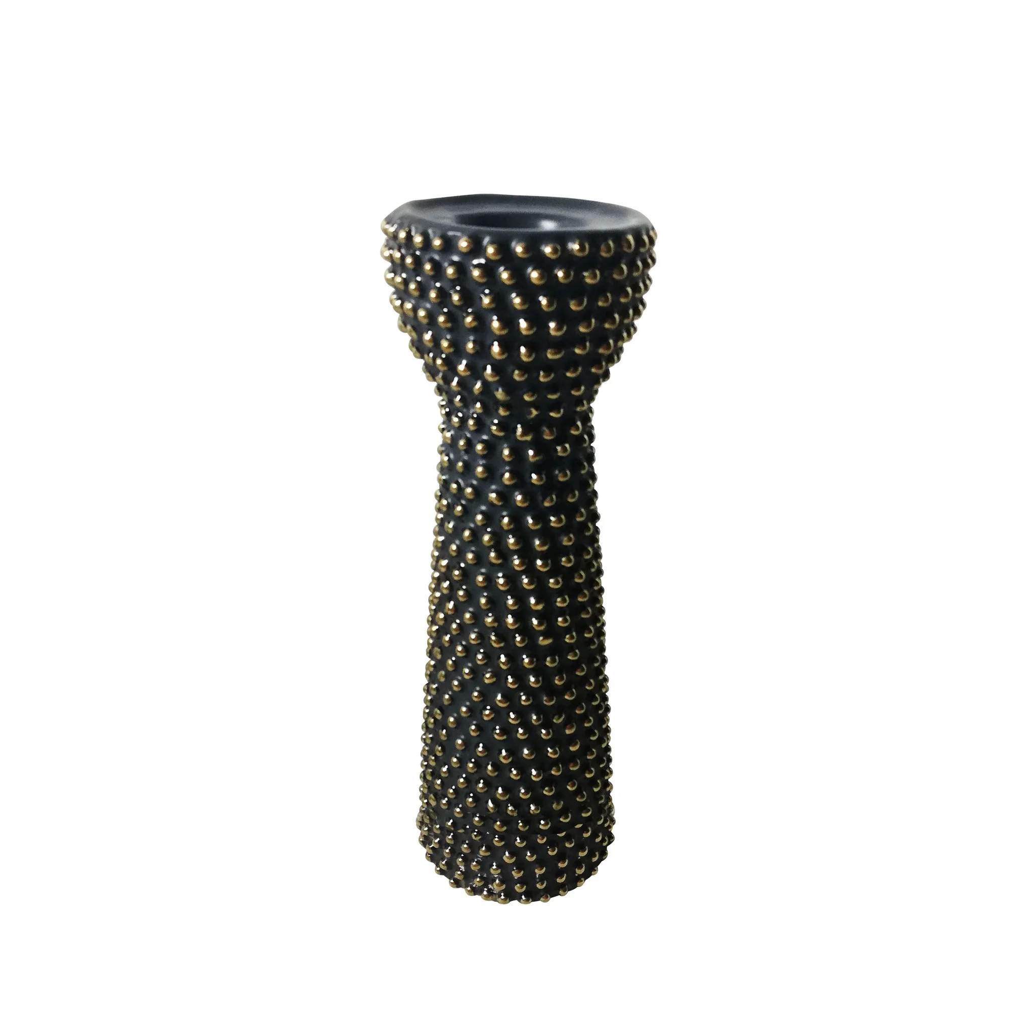 12" Black and Gold Spike Pillar Candle Holder | Walmart (US)