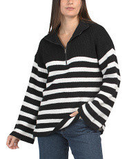 Coastal Striped Half Zip Sweater | Juniors | Marshalls | Marshalls