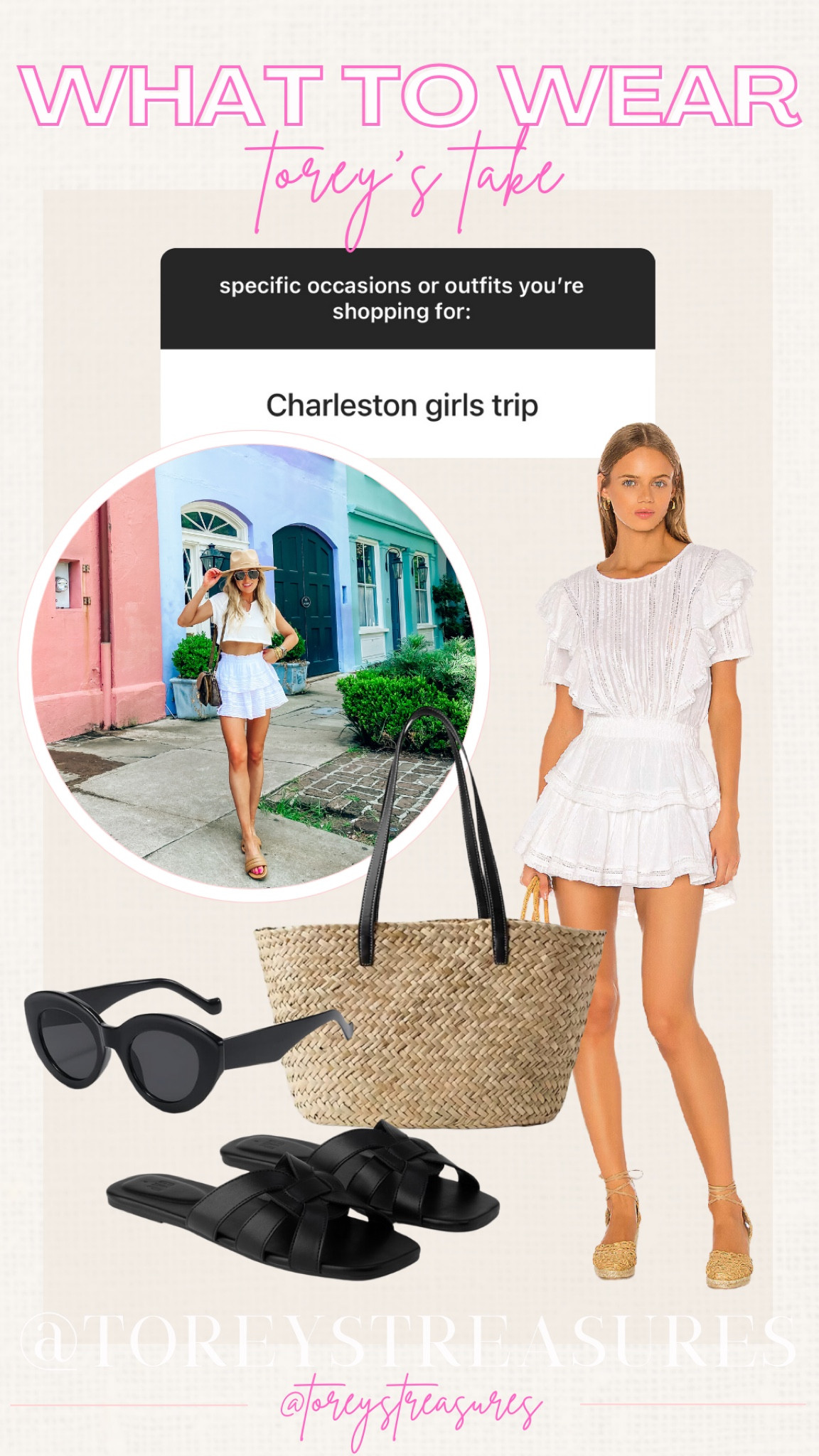 Outfit ideas for vacay! This is my favorite white dress that can be worn for so many occasions! Affordable sandals and sunnies too! Bag and sandals are 40% off today! 

#LTKfindsunder100 #LTKSeasonal #LTKstyletip
