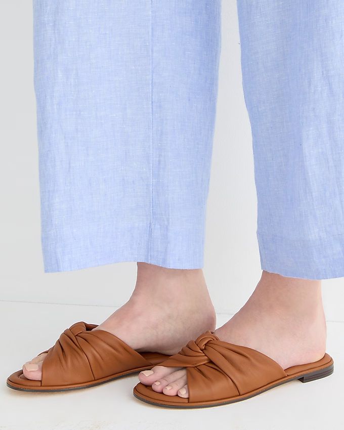 Menorca padded twist-knot sandals in leather | J.Crew US