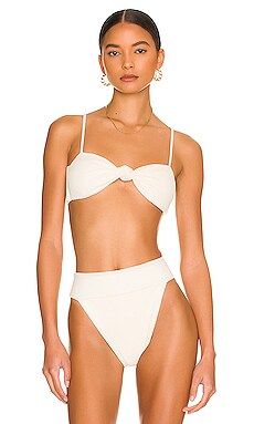 KYA Penelope Reversible Bikini Top in Textured Shell & Shell from Revolve.com | Revolve Clothing (Global)