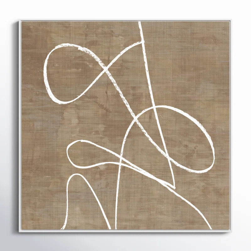 Catana Swooping Lines - Floater Frame Painting on Canvas | Wayfair North America