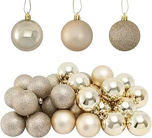 TKYGU 40 PCS/4 Set 2.36Inch Christmas Ball Shatterproof Ornaments Small Christmas Decorations Tre... | Amazon (US)