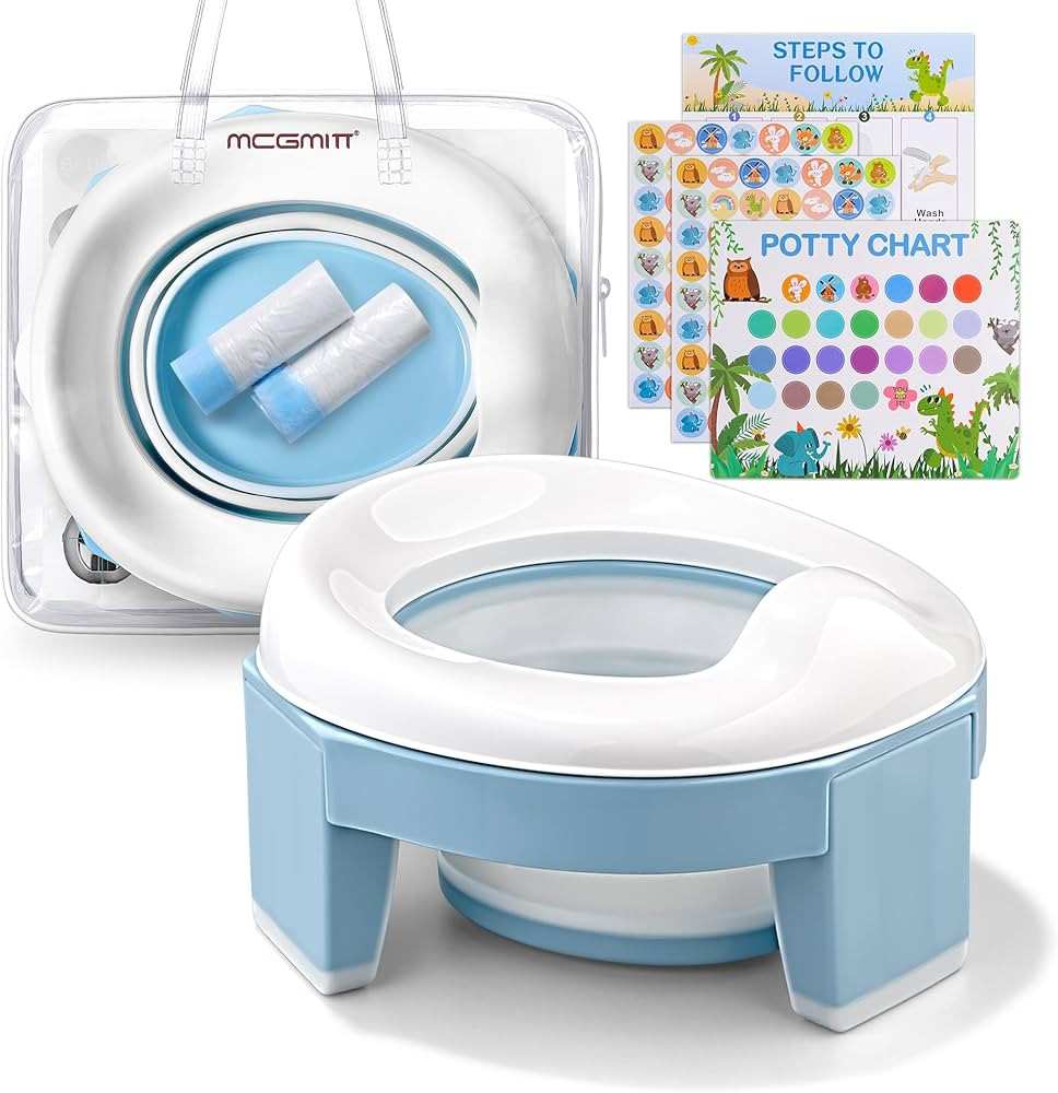 MCGMITT Potty Training Toilet Seat for Toddlers Boys Girls, Portable Baby Toilet Folding Kids Pot... | Amazon (US)