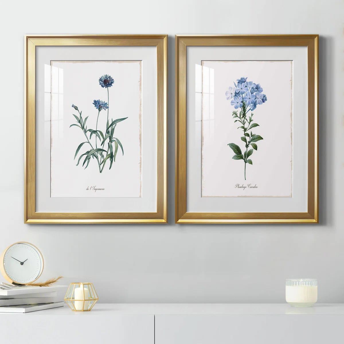 August Grove® Imperial Blue - 2 Piece Graphic Art Print Set | Wayfair | Wayfair North America