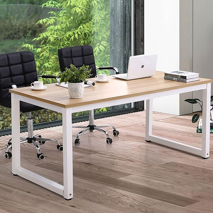 NSdirect Modern Computer Desk 63 Inch Large Office Desk, Writing Study Table for Home Office Desk... | Amazon (US)