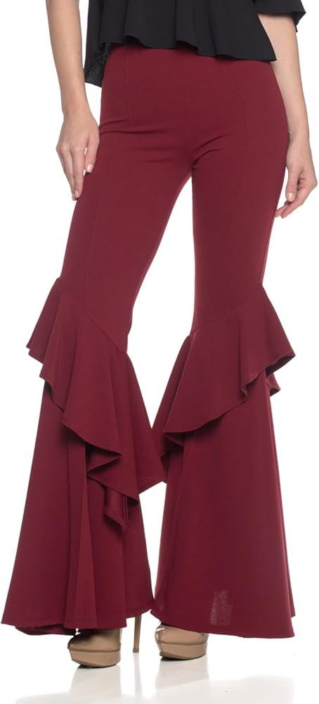 J2 Love Women's Ruffled Flared Pants | Amazon (US)