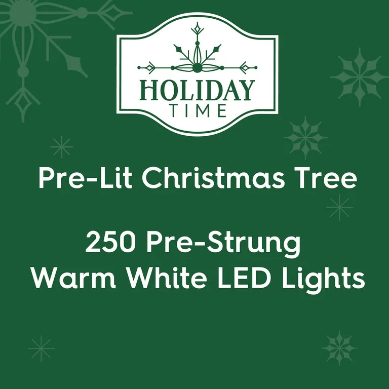 6' Pre-Lit Lawndale Spruce Green Artificial Christmas Tree with Warm White LED Lights, by Holiday... | Walmart (US)