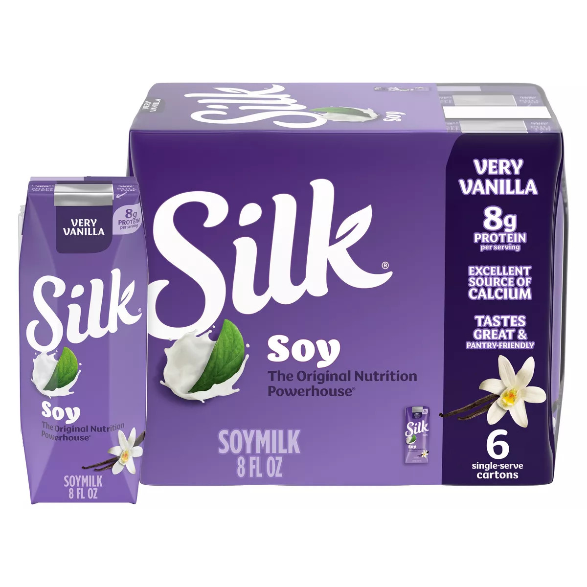 Silk Shelf Stable Very Vanilla Soy Milk - 6ct/8 fl oz Boxes | Target
