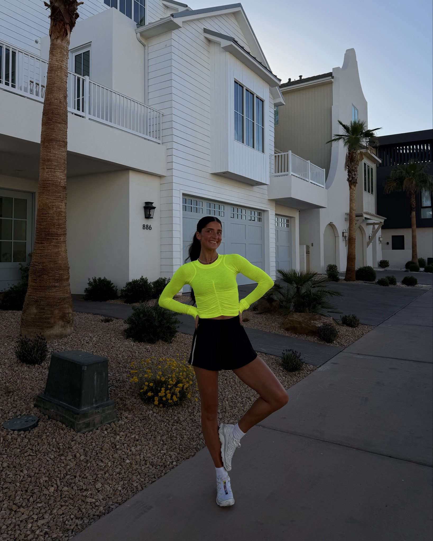 Wearing XS top XS shorts