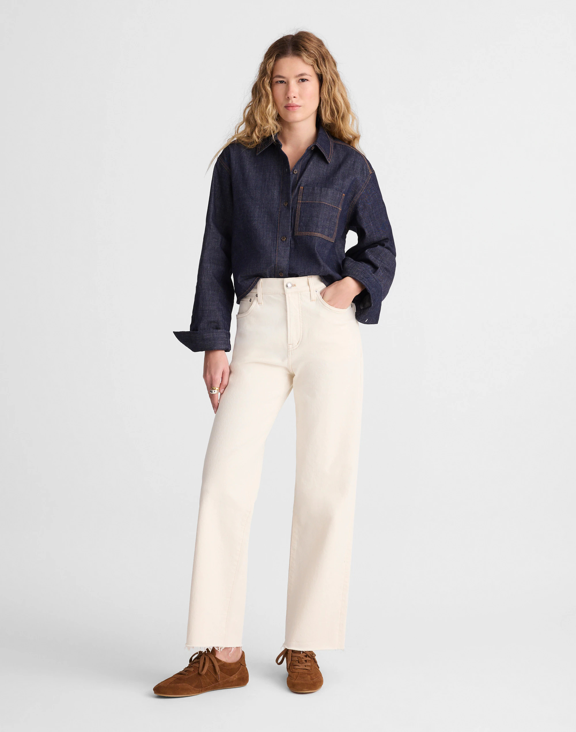 The Short Perfect Vintage Wide-Leg Crop Jean in Vintage Canvas | Madewell