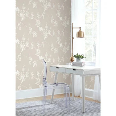 Imperial Blossoms Branch 27' L x 27" W Spray and Stick Wallpaper Roll | Wayfair North America