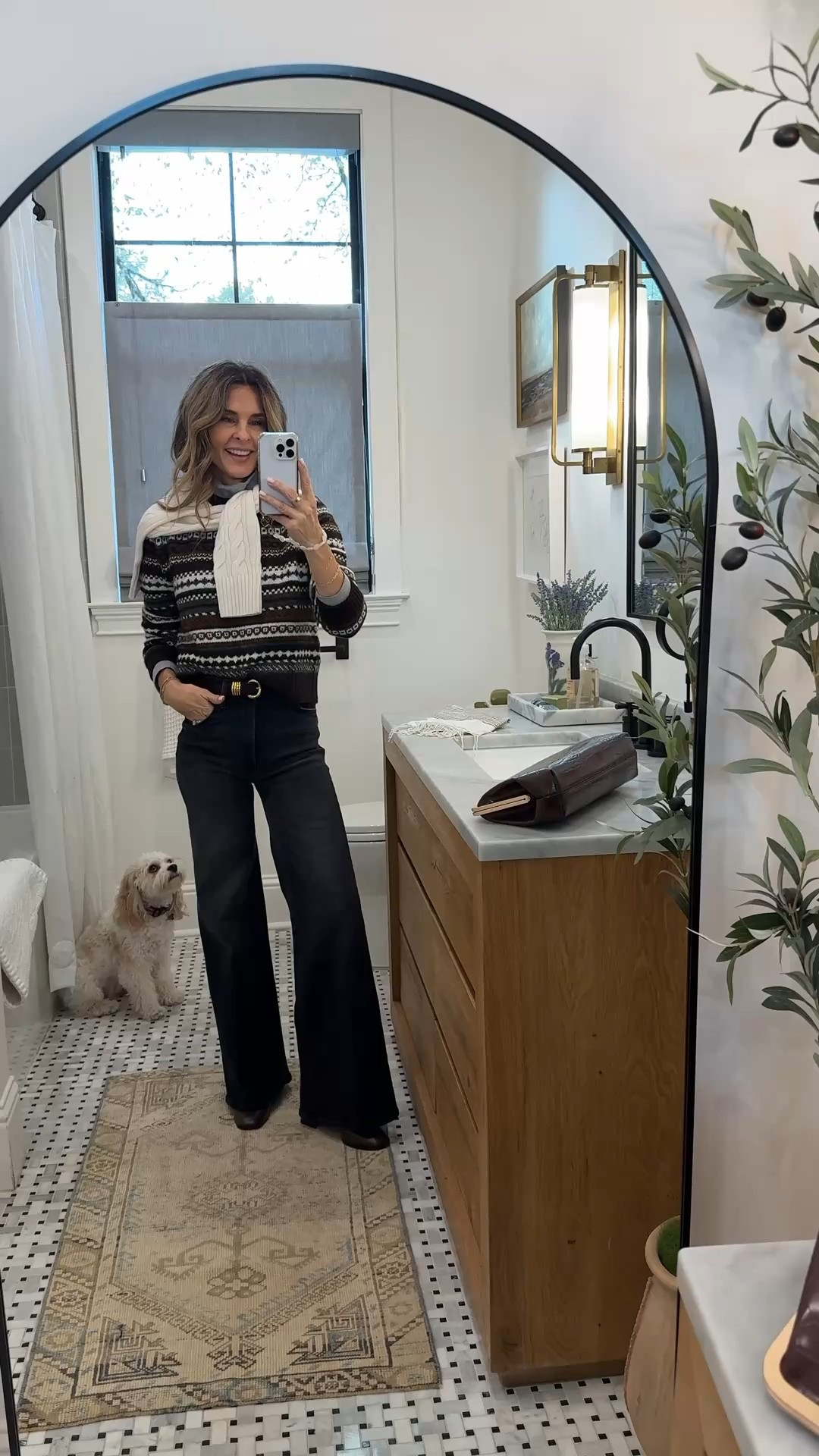 Zara fair isle sweater with mother jeans- TTS, I’m 5’6"

#LTKOver40 #LTKHoliday