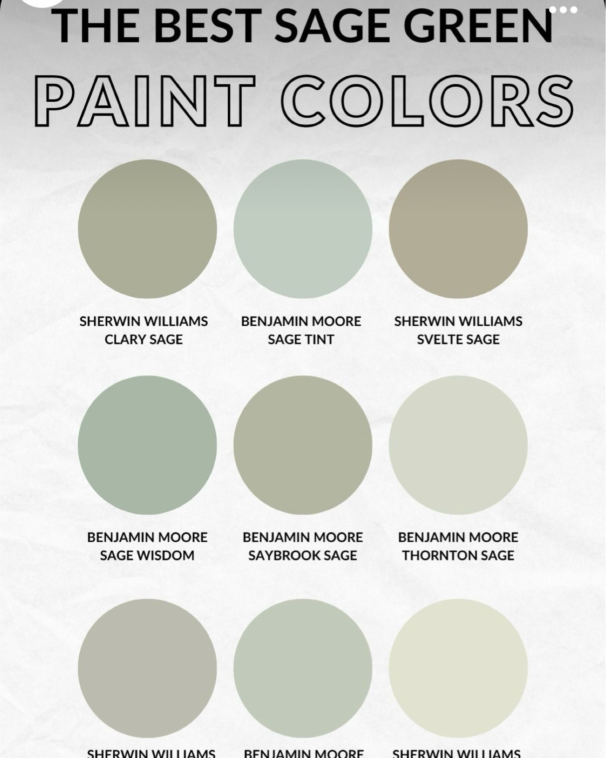 Best Sage Green Paint Color Palette-Neutral Spring Inspired colors 

#LTKstyletip #LTKSpringSale #LTKhome