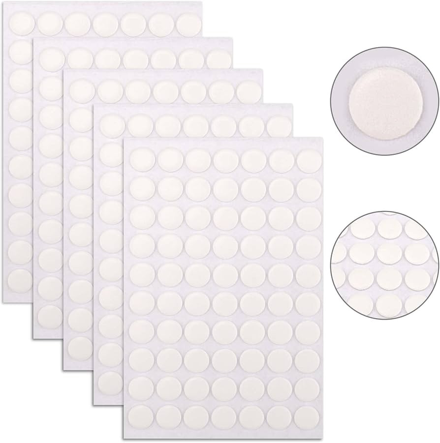 BUSOHA 350 PCS Double-Sided Adhesive Dots,Clear Removable Sticky Adhesive Putty,Round Acrylic No ... | Amazon (US)
