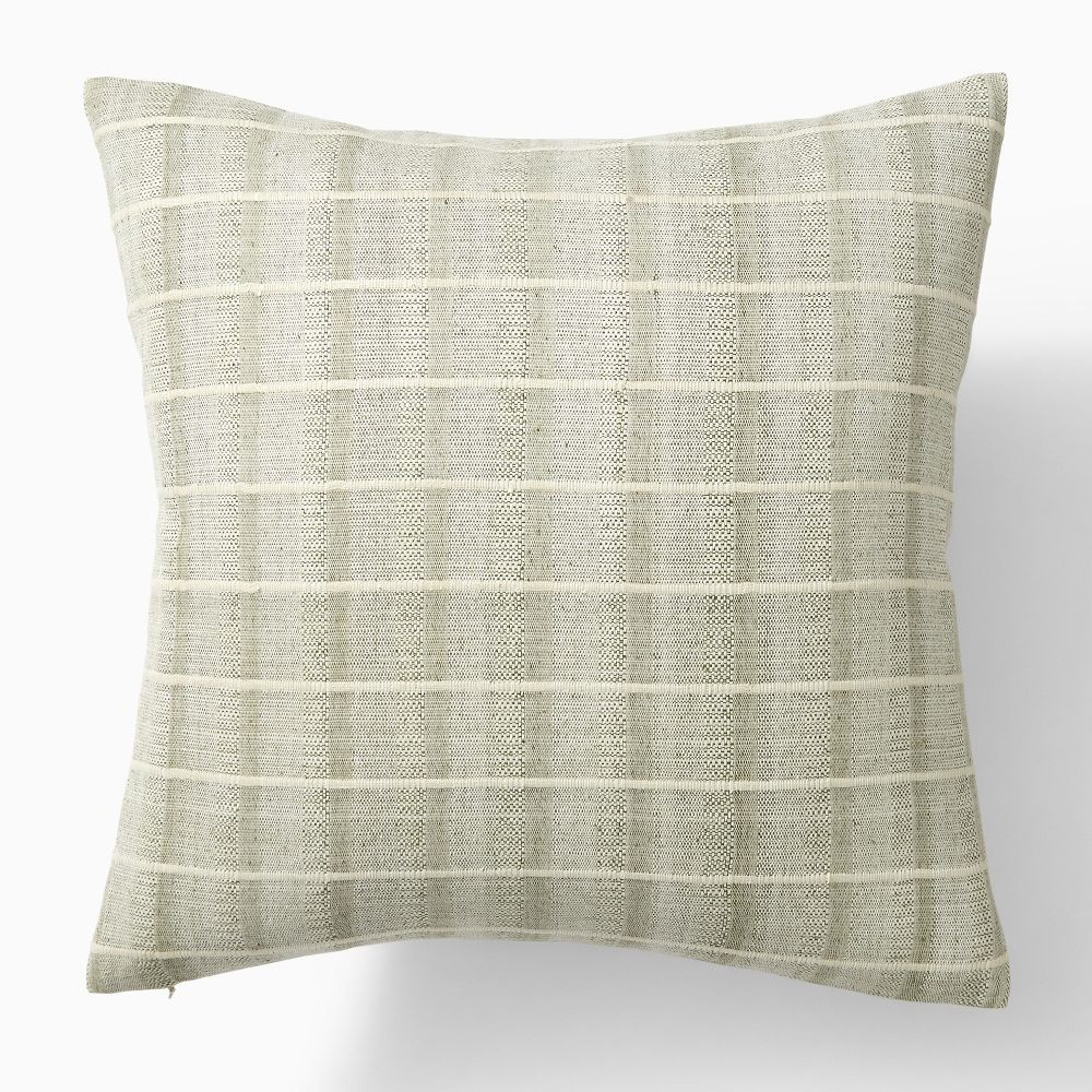 Corded Windowpane Pillow Cover | West Elm (US)