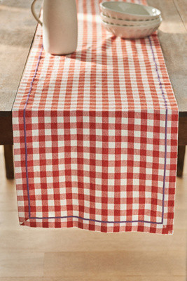 Ginny Gingham Table Runner | Anthropologie (US)