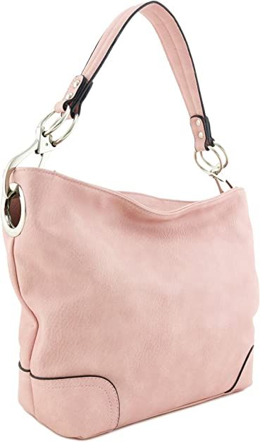 Hobo Shoulder Bag with Big Snap Hook Hardware | Amazon (US)