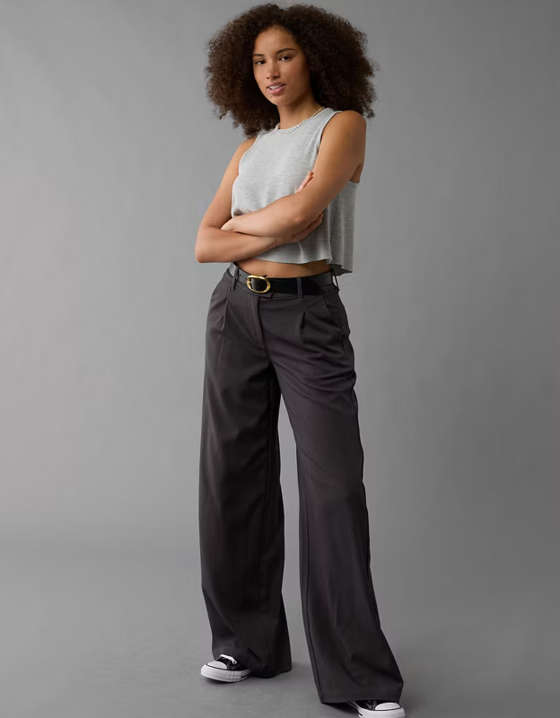AE Curvy High-Waisted Poppy Trouser | American Eagle Outfitters (US & CA)