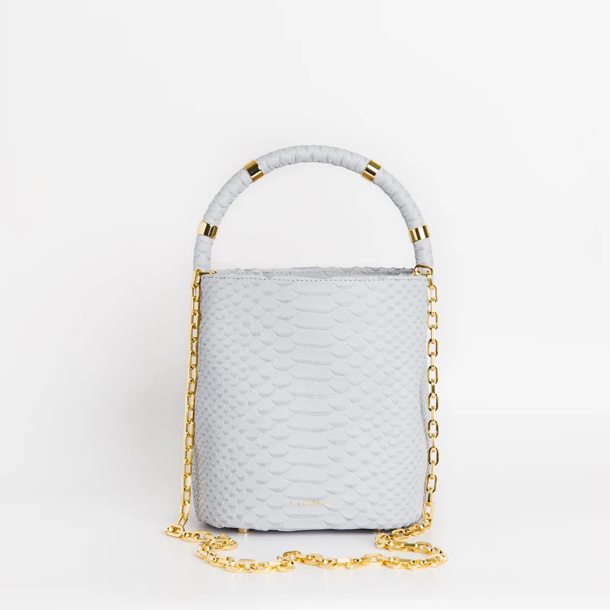J. LOWERY MAX MINI Bucket Bag | Blue Python | J. LOWERY