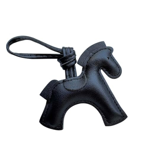 CIBBALIY Cool Bag Charms for Handbags Decorative Horse Bag Charm Leather Handbag Accessory Funny Gifts (Black) | Amazon (US)